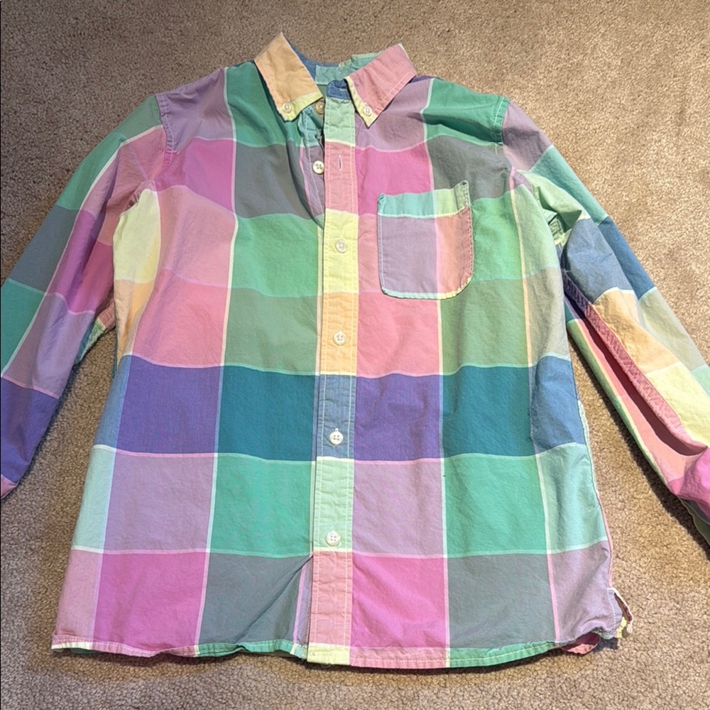 Colorful Kids Plaid Shirt